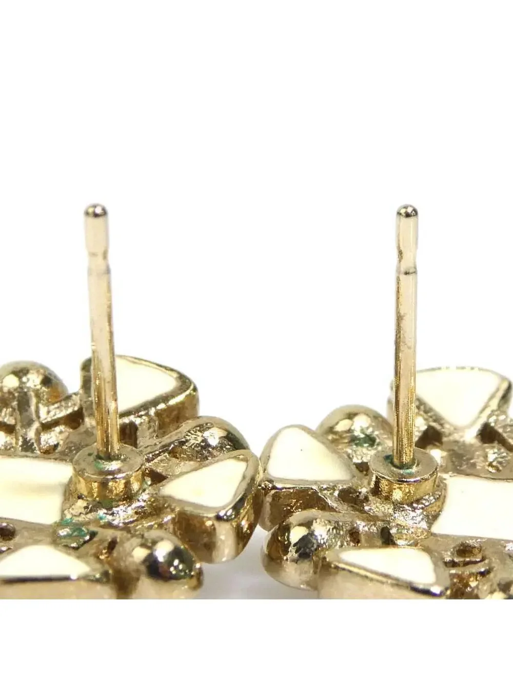 Auth Chanel Cc Logo Pierce Earrings #302781C42B